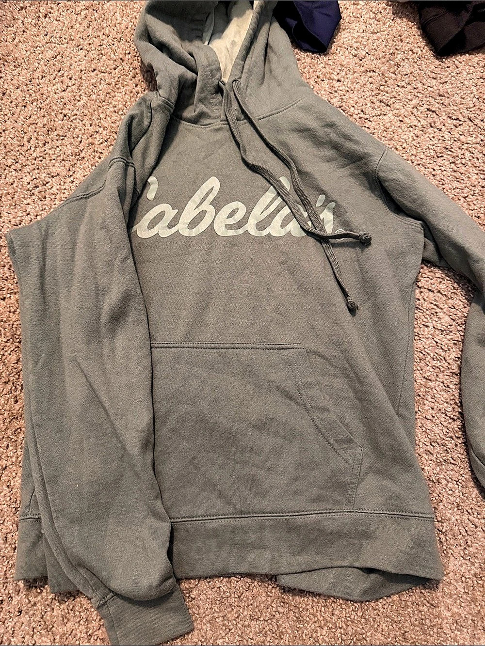 Cabela's Logo Pullover Fleece Hoodie Gray